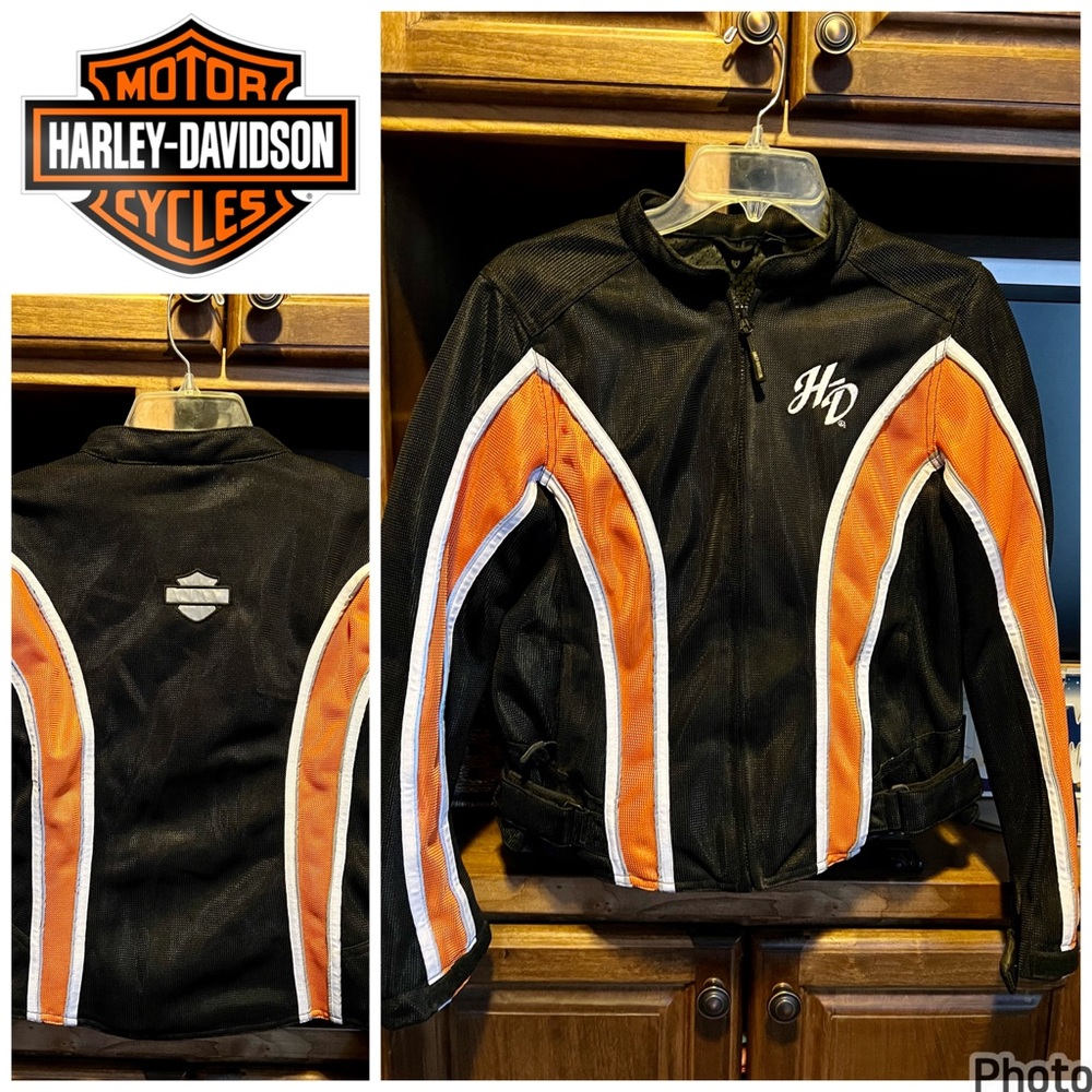 Harley Davidson Womens Small Long Sleeve Riding Gear Embroidered Jacket